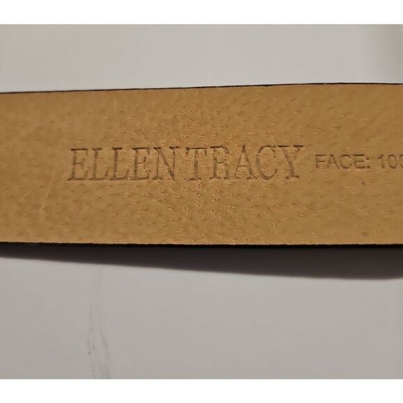 ✨️Ellen Tracy Brown Leather Belt XL WAIST 34"-42" Like New - Picture 2 of 8